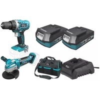  Dedra DED7013 (шуруповерт, болгарка, 2 АКБ, сумка)