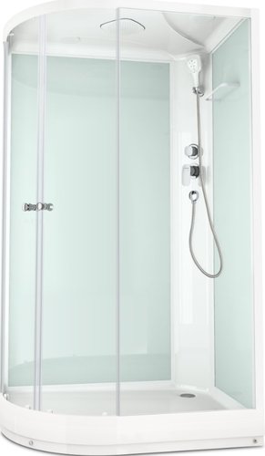 Душевая кабина Domani-Spa Delight 128 120x80 (правая, прозрачное стекло/белый)