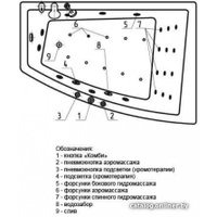 Ванна Aquatek Оракул 180x125 (с каркасом и экраном, слив справа)