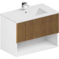  ЗОВ Тумба с умывальником Кито-2 100 (белый/тростник) в Бресте