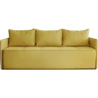 Диван Brioli Армандо трехместный (рогожка, J9 желтый)