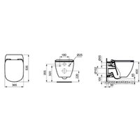 Унитаз подвесной Ideal Standard Tesi AquaBlade T007901 (без сиденья)