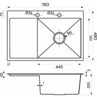 Кухонная мойка Axus LS-7848BD