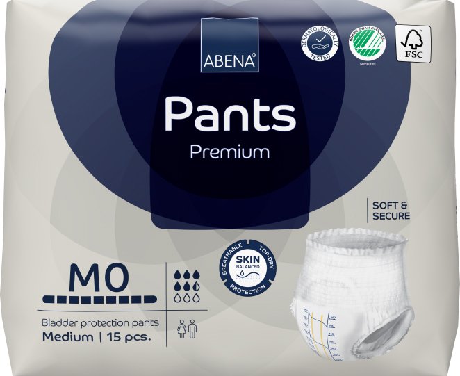 

Трусы-подгузники для взрослых Abena Pants M0 Premium (15 шт)