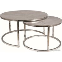 Журнальный столик Signal Portafino B 60 см (2 шт, серый/хром)