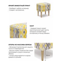 Пуф MONOFIX Одос Принт пуф (абстракция/микровелюр)