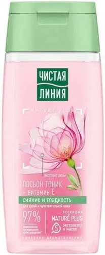  Чистая линия Тоник для лица лепестки роз для сухой и чувствительной кожи (100 мл)