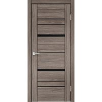 Межкомнатная дверь Velldoris Eco Flex City 2 80x200 (дуб анкор эш/стекло лакобель черное)