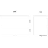  Laparet Тумба под Polaris 80 (дуб Рока/белый матовый)