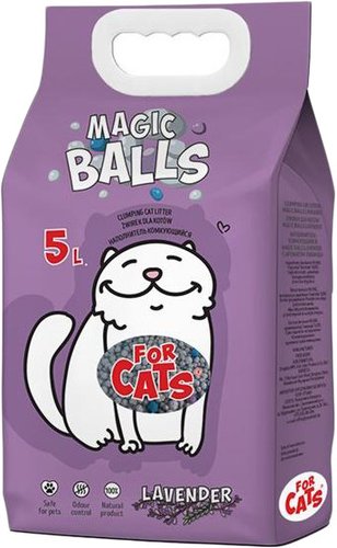 Наполнитель для туалета For Cats Magic Balls Lavender (с ароматом лаванды) 5 л