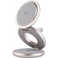 Беспроводное зарядное Magssory Disc Signature Edition 3 в 1 для Samsung WCH053 (титановый)