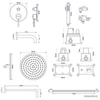 Душевая система  Rea Lungo REA-P4125 (золотой) в Гродно