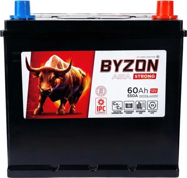 Автомобильный аккумулятор BYZON Strong Asia R+ (60 А·ч)