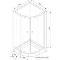 Душевой уголок Poolspa City Rondo 80x80