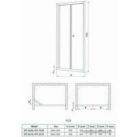 Душевая дверь Deante Flex 90 KTL 621D(хром/матовое) в Бресте