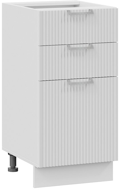 

Шкаф напольный Трия Кимберли 1Н4Я3 (белый/сноу)