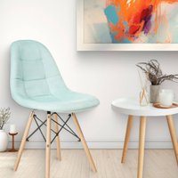 Стул Mio Tesoro Элма (голубой/дерево)