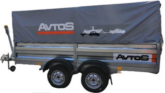 Двухосный прицеп AvtoS A35P2B тент 1200