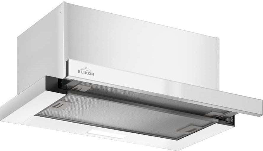 

Кухонная вытяжка Elikor Slide 50П-1000 229459 (белый/стекло белое)