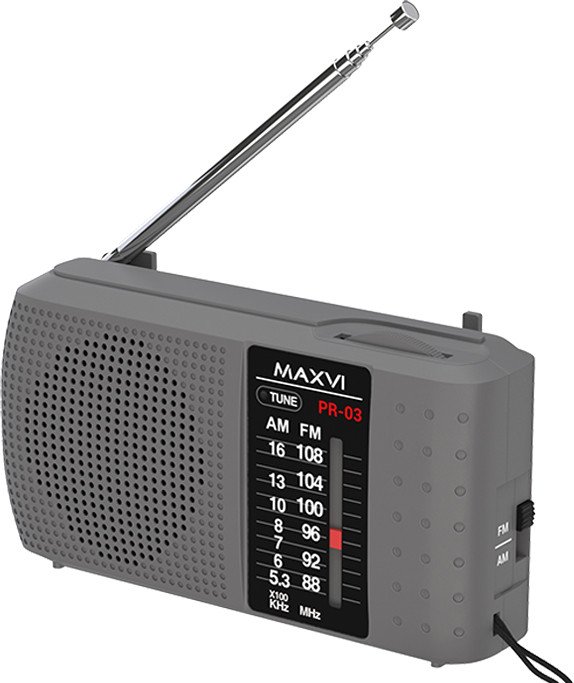 Радиоприемник Maxvi PR-03 (серый)