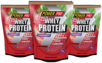 Протеин комплексный Power Pro Whey Protein (1000г, клубника)