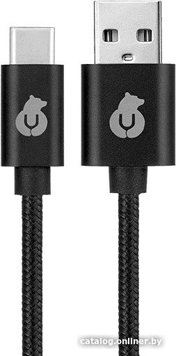 Кабель uBear Cord USB Type-A - USB Type-C DC07BL01-AC (1.2 м, черный)