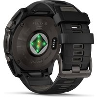 Умные часы Garmin Fenix 8 Solar, Sapphire 51мм (титановый угольно-серый с DLC-покрытием и черным ремешком)