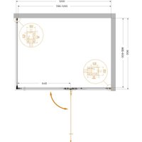 Душевой уголок Cezares LINER-AH-1-120/90-C-GM-R