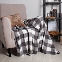 Плед Casa Conforte London 170x200 6155407 (клетка серая)