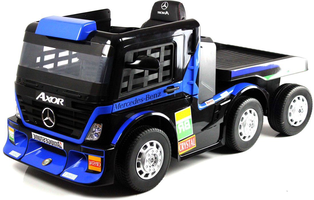 

Электромобиль RiverToys Mercedes-Benz Axor с прицепом H777HH (темно-синий)