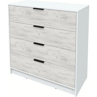 Комод Интерлиния Концепт КТ-К100 (дуб белый/белый платинум)