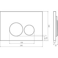 Панель смыва Axus 097IC Slim (хром)