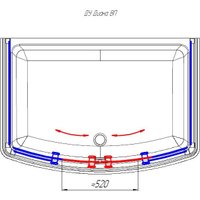 Душевой уголок Radomir Диана 1-03-1-0-0-0141 (матовое стекло)