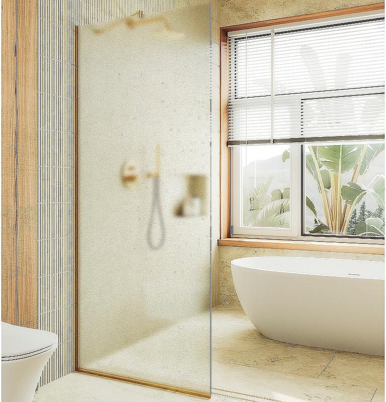 

Душевая стенка MaybahGlass 89x195 MGD-690-3у (сатин стекло/золото)
