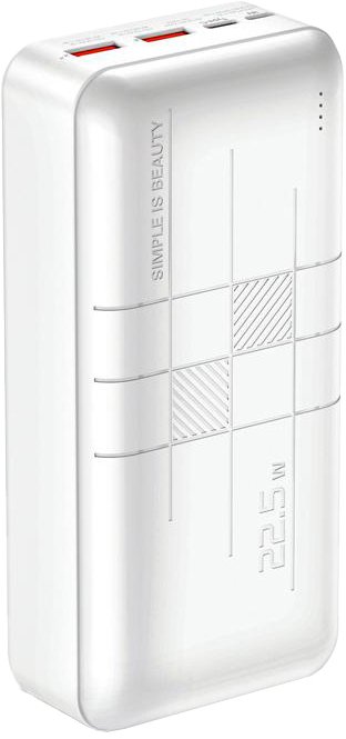 

Внешний аккумулятор XO PR189 30000mAh (белый)