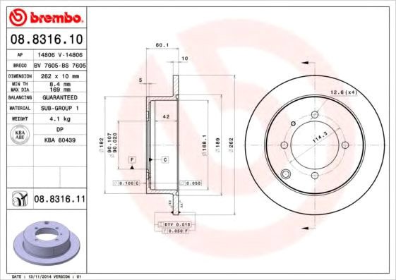 

Brembo 08831610