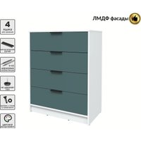 Комод Интерлиния Концепт КТ-К80 Глосс (белый платинум/верде)