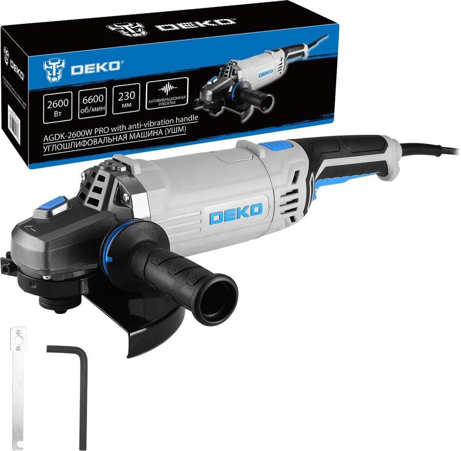 

Угловая шлифмашина Deko AGDK-2600W PRO 084-1083