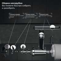 Мясорубка SATE RT-125 (серебристый)