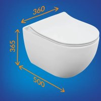 Унитаз подвесной Cersanit Brasko Slim 64824 + Aqua Prime М 50 68179 с кнопкой Corner 64077 (кнопка белый)