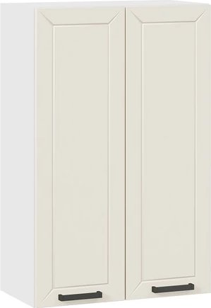 

Шкаф навесной Трия Лорас 1ВВ6 с двумя дверями (белый/холст брюле)