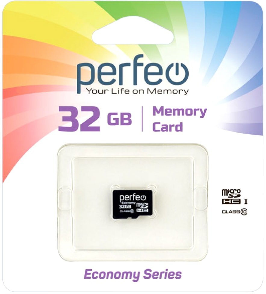 

Карта памяти Perfeo microSDHC PF32GMCSH10ES 32GB