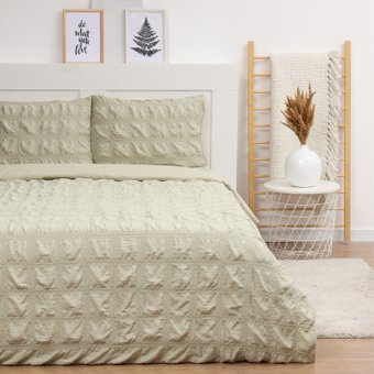 Семейный комплект постельного белья Love Life Texture Дуэт 10323182 (зеленый)