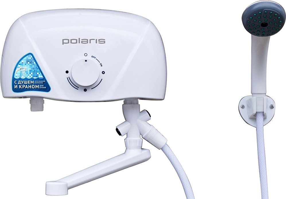 

Проточный электрический водонагреватель кран+душ Polaris Orion 5.5 ST