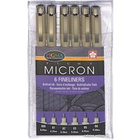 Набор линеров Sakura Pigma Micron PO(XSDK-6) 6 шт (черный)
