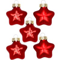 Елочная игрушка Inge's Christmas Graceful Glamour Звезды (8шт, красный)