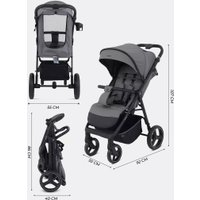 Коляска прогулочная «книга» MOWbaby Nimbus MB103 (серый)