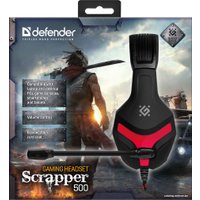 Наушники Defender Scrapper 500 (черный/красный)