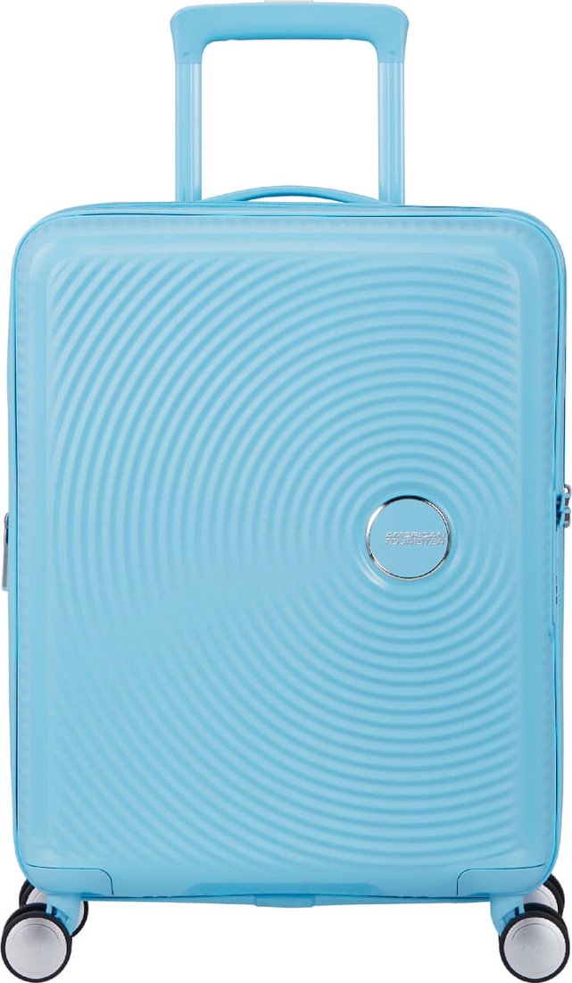 Чемодан-спиннер American Tourister Soundbox Blueberry fizz 55 см